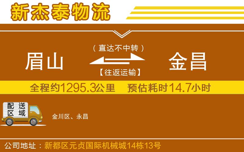 眉山到金昌物流公司