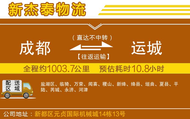 成都到運城物流