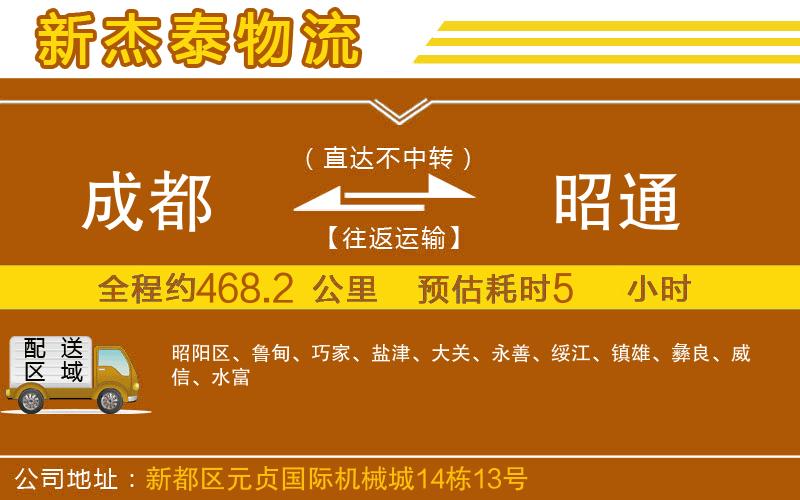 成都到昭通貨運(yùn)專線
