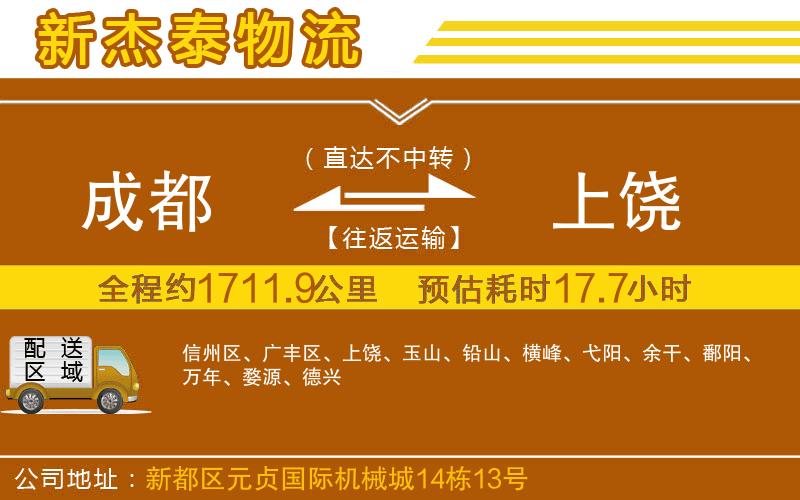 成都到上饒貨運(yùn)專線