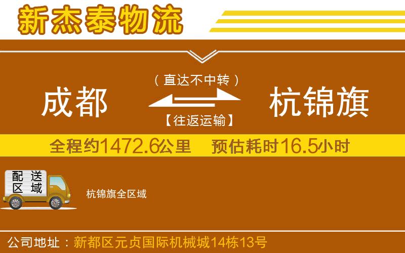 成都至杭錦旗專線